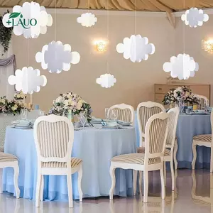 Springevenstar 16 món trang trí 3D hình đám mây trắng, treo trần, đồ trang trí tiệc