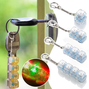 Mới Giảm Căng Thẳng Nút Móc Khóa Fidget Báo Chí Đồ Chơi Phát Sáng Nút Ngón Tay Giải Nén Mặt Dây Chuyền