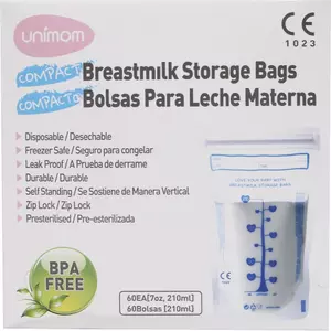 Túi trữ sữa Unimom Compact UM870183 (60 túi) - Tiệt trùng, an toàn BPA Free