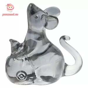 Đồ trang trí chuột pha lê PWSEND, Đồ trang trí và phụ kiện nhà cửa hình chuột đầy màu sắc, Đồ trang trí thủy tinh đẹp pha lê tại nhà