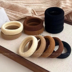 Đậm Dày Dày Độ Đàn Hồi Cao 2025 Dây Cao Su Buộc Tóc Nữ Cao Đuôi Ngựa Bền Khăn Vòng Tóc Dây Đầu Dây 6.1 5BDG