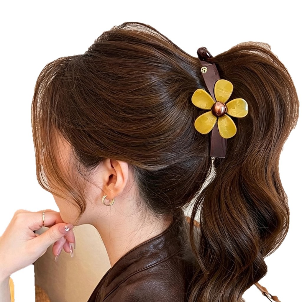 Kẹp tóc nữ đuôi ngựa cao hoa Hàn Quốc