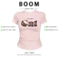 BOOM Áo Baby Tee Nữ Cotton Ôm Body-Áo Thun Ngắn Tay Y2K In Hình PhongCách Mùa Hè, Cổ Tròn Hàng Đầucách hàn quốc phong014