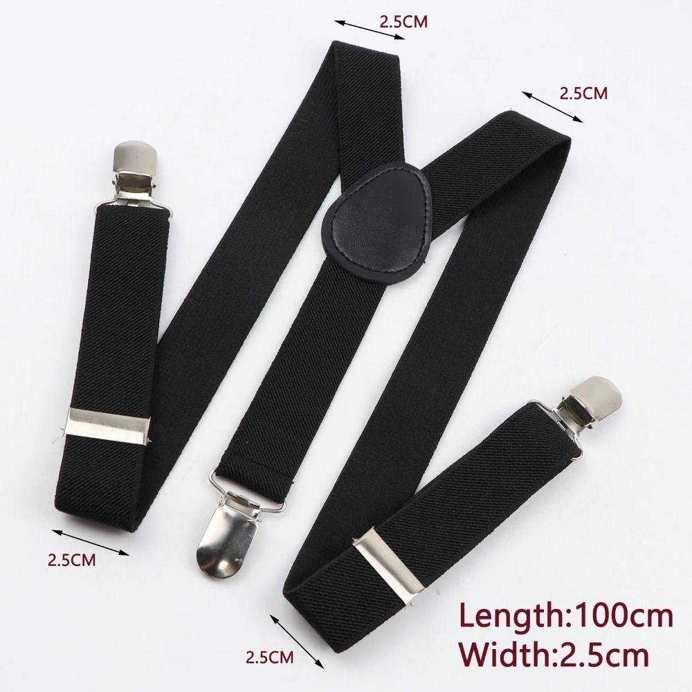 Dây treo PYCOU, Dây treo kẹp màu trơn Unisex, Dây treo đàn hồi có thể điều chỉnh