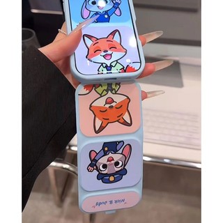 Ốp bảo vệ nắp lật họa tiết Fox và thỏ cho iPhone 11 12promax 13pro15pro 15promax 14 14promax 14pro 16 pro max 16 plus 17 17promax