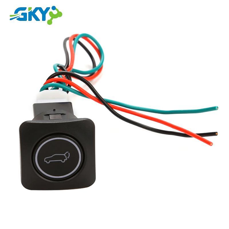 GKY Công tắc cửa xe tăng sáng tạo và thiết thực Công tắc cửa xe điện thông minh Phát hành nút đặt lại Công tắc cổng sau xe tròn đa năng GKY