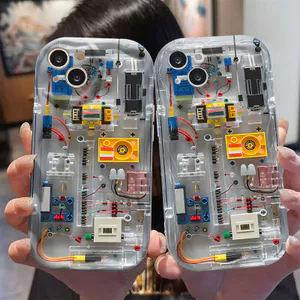 Ốp Lưng Cho VIVO Y03 Y02 Y19S Pro Y16 Y02S Y15S Y15A Y01 Y17 U10 Y22 Y22S Y21 Y20 Y12S Y12A Y36 Y27 V60 V50 Lite Kem gợn Sóng Viền Cong Họa Tiết Máy Thiết Kế NYK287