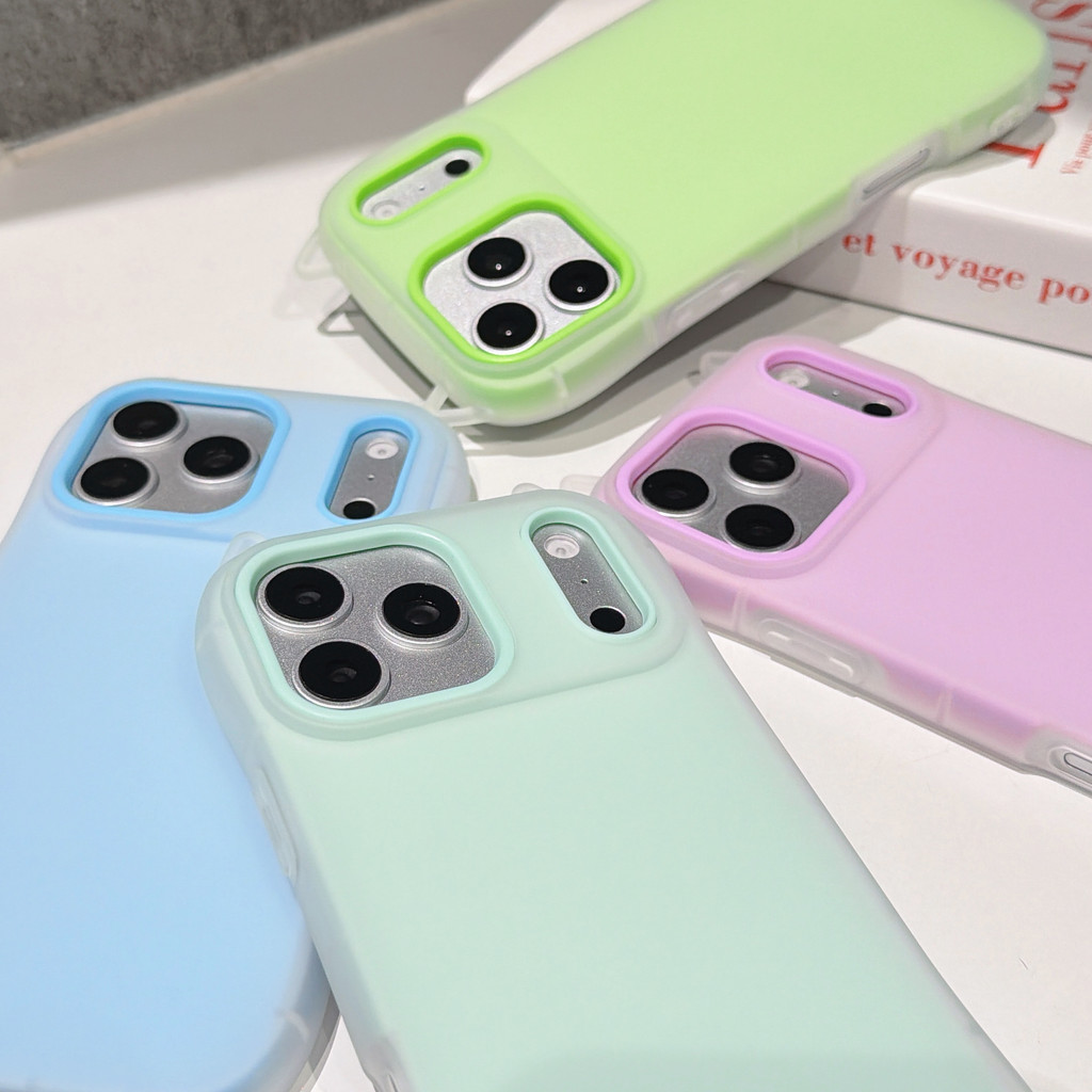 Ốp điện thoại tai mèo màu kẹo cho iPhone 17 Pro Max 17 16 15 14 13 12 11 Vỏ bảo vệ chống sốc