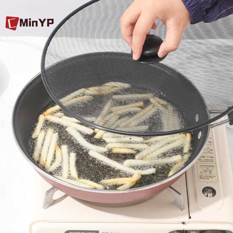 CMinYP Splatter Màn Hình Chống Mỡ Chảo Chiên Dầu Bắn Bảo Vệ Nắp Lưới Mịn Bắn Bảo Vệ Nắp Nắp Dụng Cụ Nhà Bếp Vinh Quang