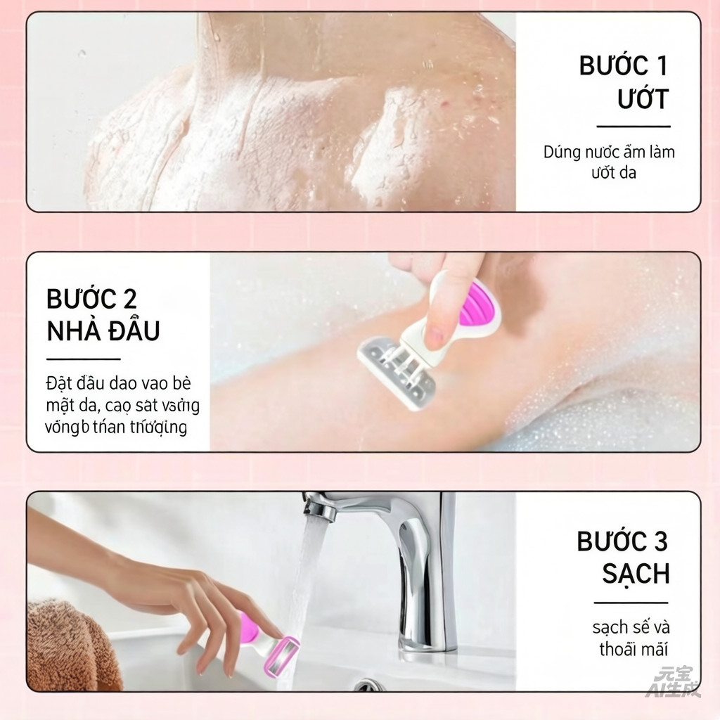 Máy cạo râu nách dành cho nữ-Safe No Scratch Flip Design-Có thể sử dụng toàn thân (Bao gồm cả khu vực Bikini)