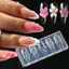 FAVORITEGOODS Khuôn khắc móng tay, Khuôn làm móng hoa hình hoa Iris cổ điển kiểu Pháp, Cánh hoa dâm bụt Cánh hoa Lily Gel Ba Lan Stencils cho móng tay mùa xuân hè