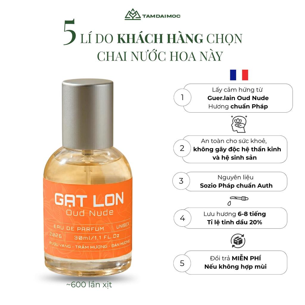 TAM ĐẠI MỘC Nước Hoa Unisex Oud Nude Hương Trầm Gỗ 30ml