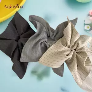 AqToCna 1 Khăn Vải Sọc, Dây Thắt Lưng Cho Ruột Lớn, Đuôi Ngựa Nhiệt Độ Thấp, Phụ Kiện Tóc AqToCna