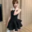 Đầm không tay cổ dây dáng ôm phong cách Pháp Phong cách nữ mùa hè phong cách con gái