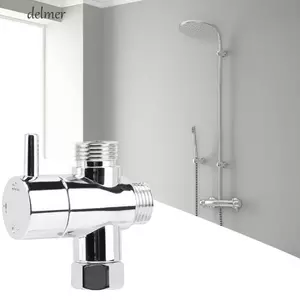 Van chuyển đổi đầu vòi hoa sen 3 chiều DELMER, Van vòi công tắc 3 chiều G1 / 2 T-adapter, Công cụ van Ba chức năng Vòi hoa sen bằng đồng thau