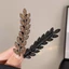 WANYEDI Kẹp Tóc Lúa Mì, Mũ Pha Lê Lấp Lánh Kẹp Bên, Hợp Kim Sang Trọng Kim Cương Giả Barrette Phụ Kiện Tóc