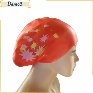 Mũ Bơi Silicon, Mũ Bơi Tóc Dài Silica Gel Họa Tiết Ngôi Sao, Dụng Cụ Bơi Chống Thấm Nước Kích Thước Lớn Co Giãn Người Lớn