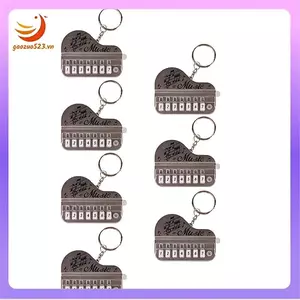Kim Loại Bạc 7 Chiếc Mini Cầm Tay Bàn Phím Điện Tử Móc Khóa Mặt Dây Chuyền Có Thể Chơi Đàn Piano Nhỏ Dễ Dàng Lắp Đặt Dễ Dàng Sử Dụng