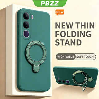 Ốp lưng PBZZ cho vivo v40 v50 v60 lite Y19S y29s y29t y04 Y04S Y21D Y31 5G Y29 4g vỏ điện thoại lo lắng Vỏ mềm thiết kế mới thẩm mỹ có giá đỡ cho nam màu tím dễ thương YTXUZJ3