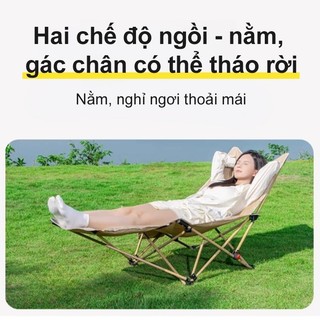 Ghế nằm gấp gọn đa năng,siêu nhẹ,chịu tải cao,bền bỉ cho cắm trại ngoài trời