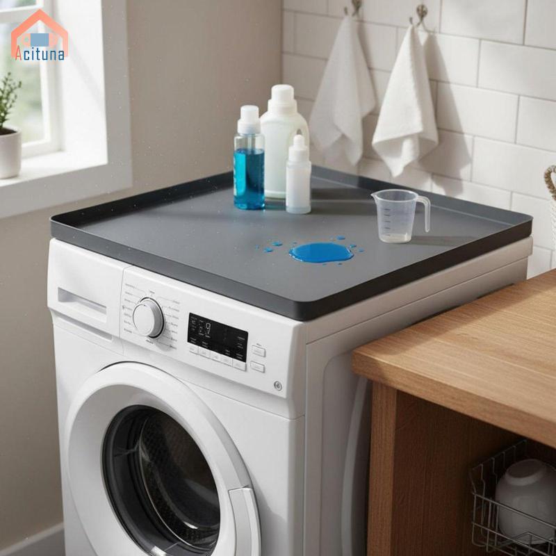 Tấm Giặt Chống Thấm Nước Silicon Chống Trượt Thảm Thiết Bị Bao Khay Bảo Vệ Cho Phụ Kiện Máy Giặt