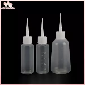 THÊM 5 Chiếc 40 / 100ml Nhựa Trong Suốt Đầu Applicator Chai Bóp Thích Hợp Cho Thủ Công Keo Nghệ Thuật Đa Năng Có Thể Đổ Lại Rỗng BSS