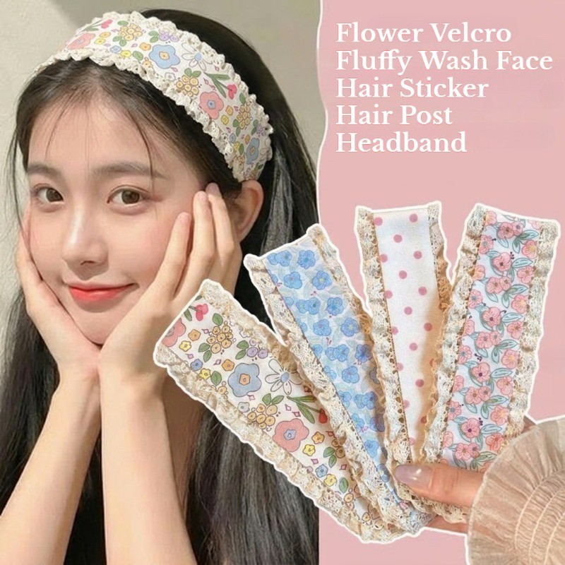 Băng Đô Miếng Dán Tóc Velcro Magic Dán Hoa Dễ Thương Thời Trang Hàn Quốc - Phụ Kiện Tóc