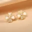 S925 Bạc Kim Opal Bốn Lá Bông Tai Cỏ Ba Lá Cao Cấp Thiết Kế Niche 2023 Phong Cách Mới Nữ Mặt Tròn Bông Tai 2026-6-1