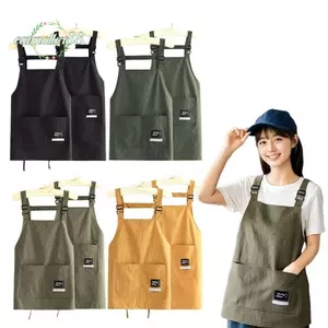 Tạp dề nấu ăn CATMALLER88, Tạp dề cắt tóc thoáng khí chống thấm nước, 2 kích cỡ Quần áo làm việc bỏ túi lớn chuyên nghiệp để làm tóc