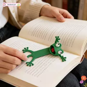 BEABOUT 1 / 2 Cái Ếch Đánh Dấu Trang, Cấu trúc bền bỉ Nhẹ Di động Kẹp Sách, Phong cách mới lạ độc đáo Hình Ếch ngộ nghĩnh Hiệu ứng âm thanh nổi sống động Bút đánh dấu trang hoạt hình