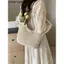 Túi Tote Rơm Đơn Giản Mới Phù Hợp Với Túi Đi Biển Phong Cách Kỳ Nghỉ Dung Tích Lớn Tay Túi Dệt Rỗng Túi Đi Lại