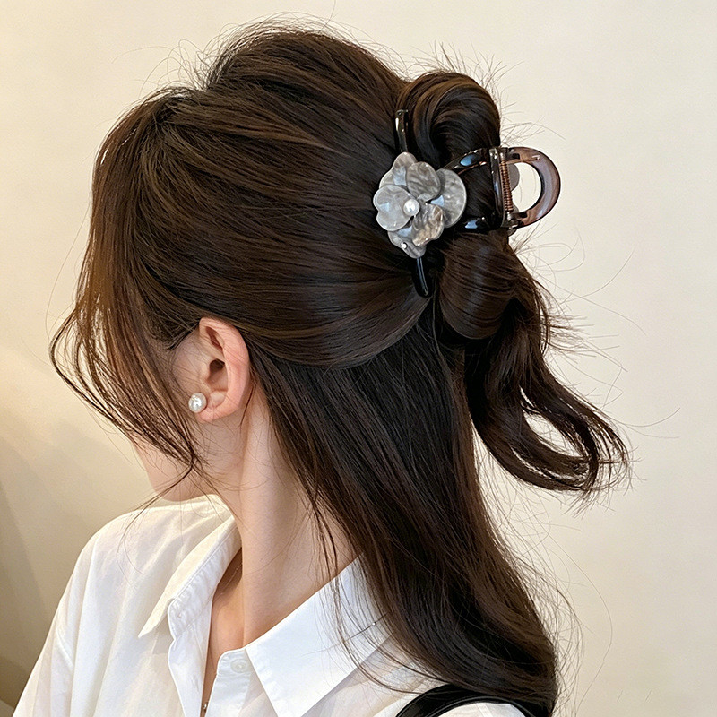 Đơn Giản Cao Cấp Retro Cánh Hoa Lấy Kẹp Nữ 2026 Phong Cách Mới Kích Thước Lớn Cua Móng Vuốt Tóc