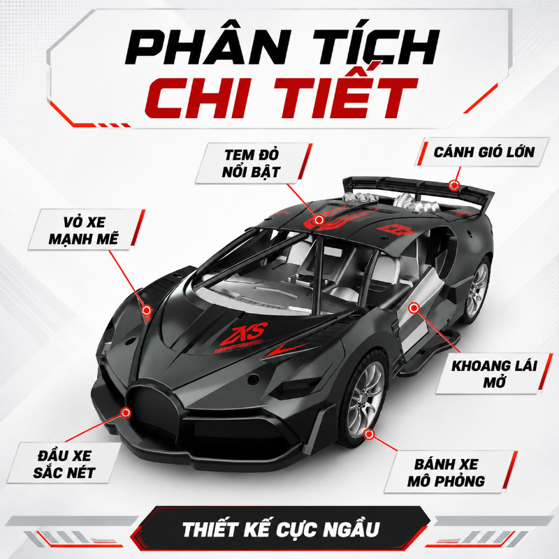 Xe RC điều Khiển Từ Xa – Chất Liệu Nhựa ABS Cao Cấp, An Toàn Cho Trẻ, Kèm Pin Và Cáp Sạc, Quà Sinh Nhật Cho Bé