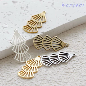 WANYEDI Đồng Charm, Hình Dạng Hình Học Mạ DIY Trang Sức Quyến Rũ, Nhẹ Top Loop Openwork Lớp Phong Cách Treo Kết Nối Trang Sức Thủ Công