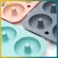 BVY 6 Lỗ Nonsti Silicone Donut Khuôn Khay Nướng Bánh Cấp Thực Phẩm Cho Muffin Cupcake Bánh Mì Sô Cô La Dễ Dàng Phát Hành Nhà.
