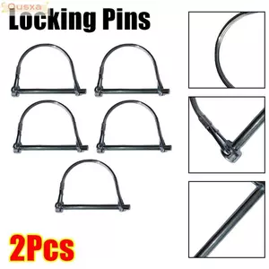 OUSXA 2 Chiếc Pin Gấp Hình Ống, Có Khóa Lò Xo Dụng Cụ Làm Vườn Phần Khóa Chân, Chống Mất D Thép Carbon Mạ Kẽm Vòng Chia Khóa Pin