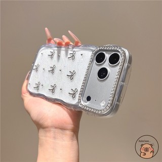 Dành Cho OPPO A6 A6X A6S A6T A6V A6C A6K A6i + A5 A5X A5i A3 A3X A3i A80 A60 A40 A40M Pro Ốp Điện Thoại 3D Stereo Sóng Bạc Nơ Chấm Bi Sáng Bóng Lấp Lánh Vỏ