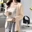 < YEI > Áo len dệt kim dệt kim mỏng chống nắng phong cách lười biếng nhẹ nhàng Hàn Quốc dành cho nữ mới