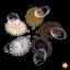60 Chiếc 5 Màu Tròn Mặt Dây Chuyền Khay Thủy Tinh Cabochon Thủ Công DIY Trang Sức Làm Mới