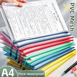 BEABOUT 5 cái / bộ Túi đựng hồ sơ lưới, Túi đựng tài liệu PVC A3 / A4 / A5, Túi lưu trữ dây kéo chống nước trong suốt đa chức năng Trường học & Văn phòng
