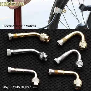 Van xe đạp điện, Góc 45 / 90 / 135 độ Nhiều màu Thân van lốp không khí bằng đồng thau, Chất lượng cao với bộ chuyển đổi mở rộng Phụ tùng xe đạp Phụ kiện van xe đạp điện