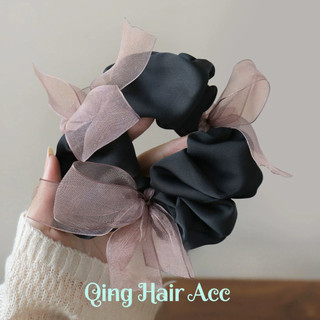 Lưới Nơ Tóc Cô Gái Đầu Bóng Cao Đuôi Ngựa Buộc Tóc Đầu Dây Buộc
