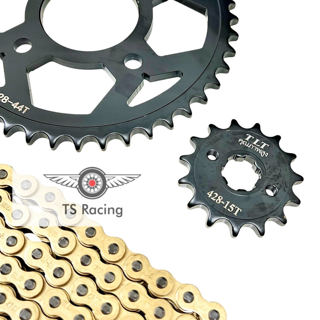 Bộ nhông sên đĩa NSD xích sên TLT thái lan winner v1-v2-v3-v4 - winner X - winner R (Black 428H mạ đồng 15-44-126L)