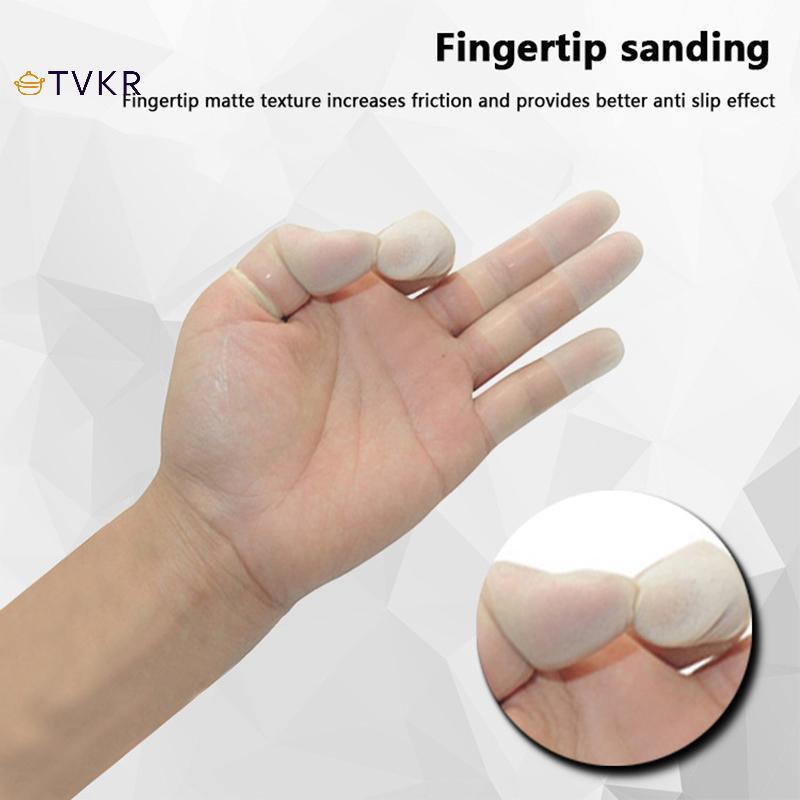 TVKR 100 Chiếc Cao Su Chống Trơn Trượt Chống Tĩnh Điện Bao Ngón Tay Dùng Một Lần Bảo Vệ Móng Tay Nghệ Thuật Dụng Cụ OIK