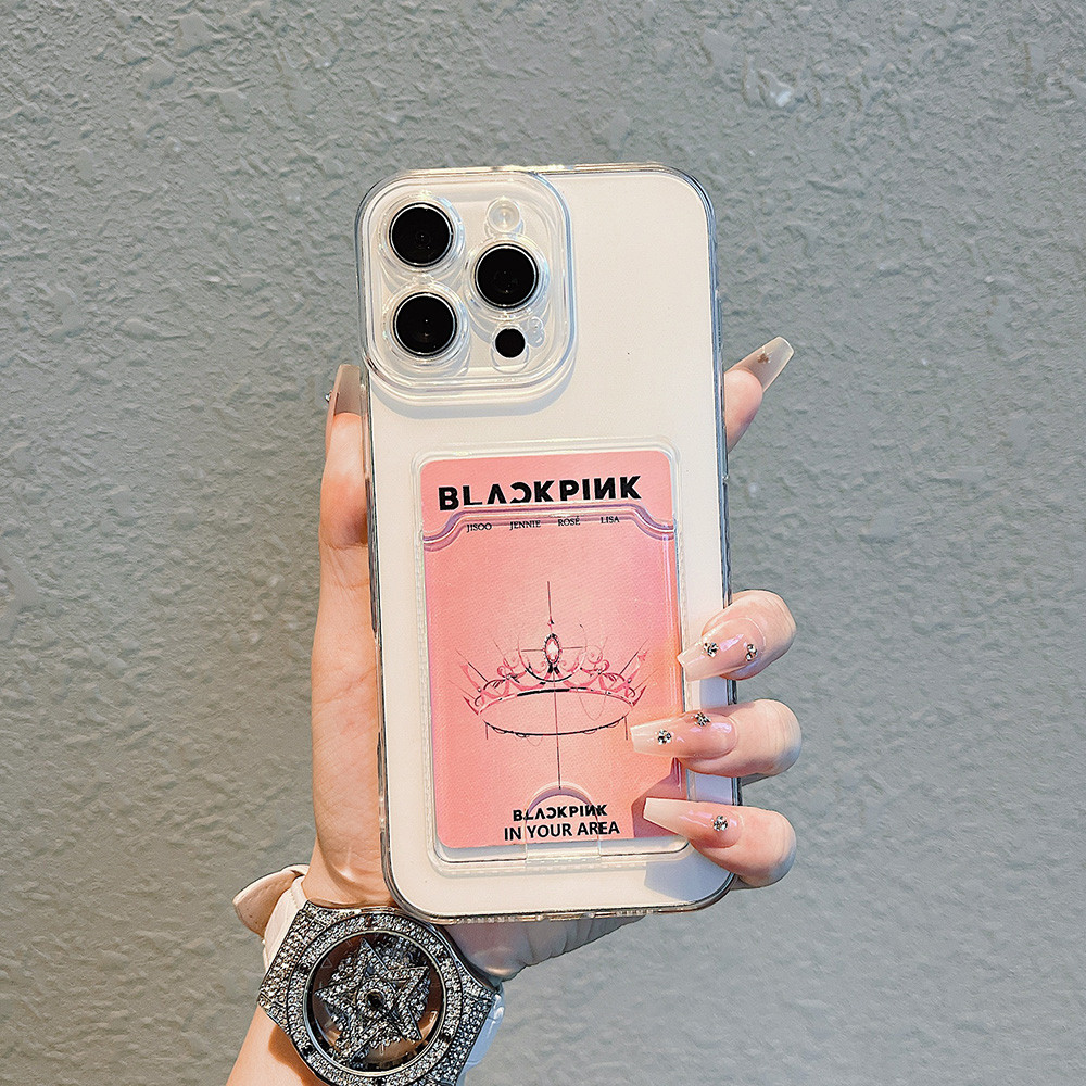 Ốp Điện Thoại Trong Suốt Có Hộp Đựng Thẻ Cho Xiaomi Redmi 9A 9C 10C 12 13 12C 13C 14C A1 A2 A3 A5 Note 8 Pro 10 11 12 13 14 Pro NOTE15 4G 5G POCO C61 C65 X5 X7