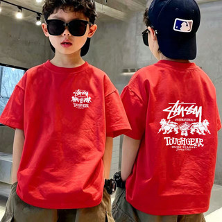 Áo Thun Hè Trẻ Em Đen In  TOUGHGEAR 2 Mặt, Chất Vải Bông Thoáng Mát Thấm Mồ Hôi COD