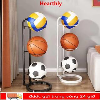 Đế trưng bày bóng đá HEARTHLY, Giá đỡ lưu trữ bóng tiết kiệm không gian bền bỉ, Giá đỡ bóng rổ gang chịu lực đa chức năng