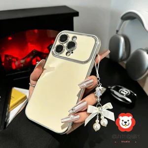 Ốp lưng Cho iPhone 17 15 12 13 16 14 11 Pro Max XS Max X 16 15 14 13 Plus XR Air Mặt kính lớn mạ điện tương thích với