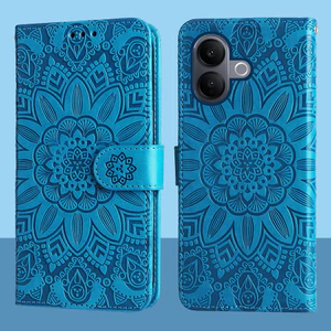 Ví Da Từ Tính Flip Case Cho Vivo V70 Lite 5G Dập Nổi Hoa Hướng Dương Cho Vivo V60 Lite 5G Vỏ Điện Thoại