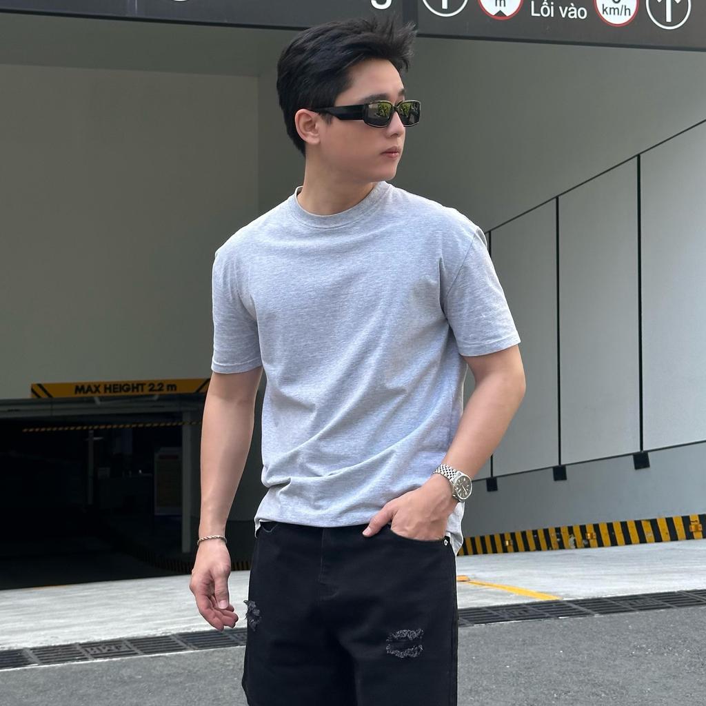 Quần Short Jean Nam DIN, Quần Bò Đen Rách Nhỏ Form Trên Gối, Chất Cotton Thoải Mái Dễ Phối Đồ JD388